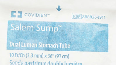 Covidien 8888264911 Salem Sump Dual Lumen Stomach Tube 10Fr/Ch x 36 inch (x)